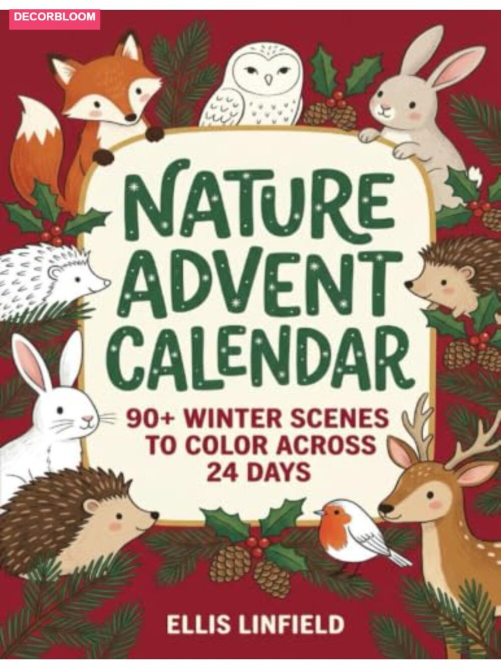 Nature Advent Calendar Coloring Book 90+ Winter Scenes 24 Days